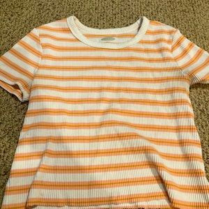 striped ribbed t-shirt